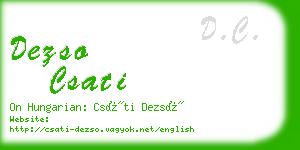 dezso csati business card